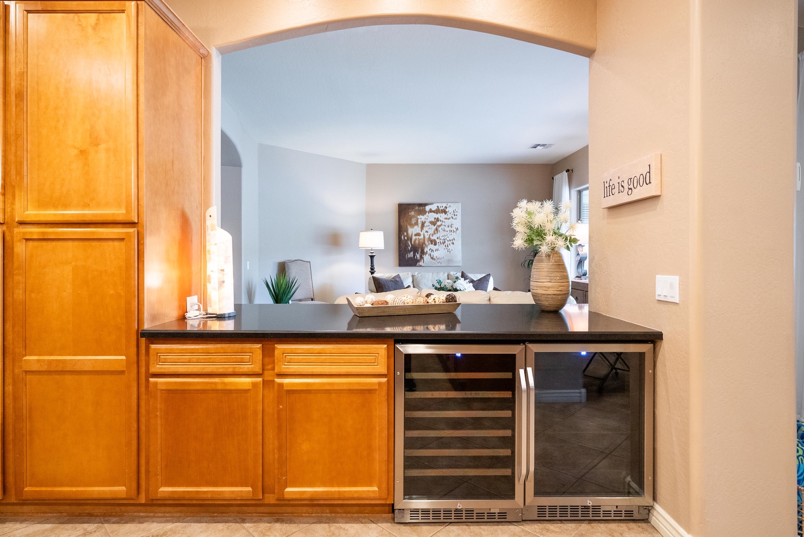 Built-in wine fridge