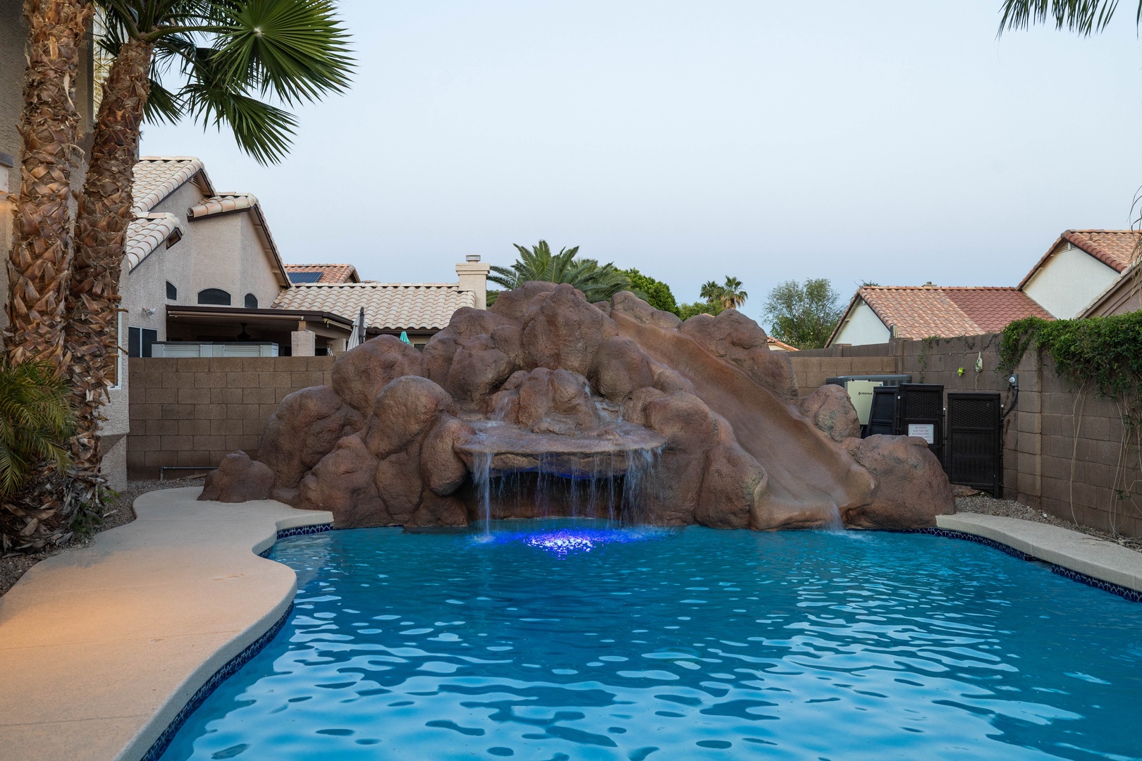 Enjoy the sounds of the waterfall