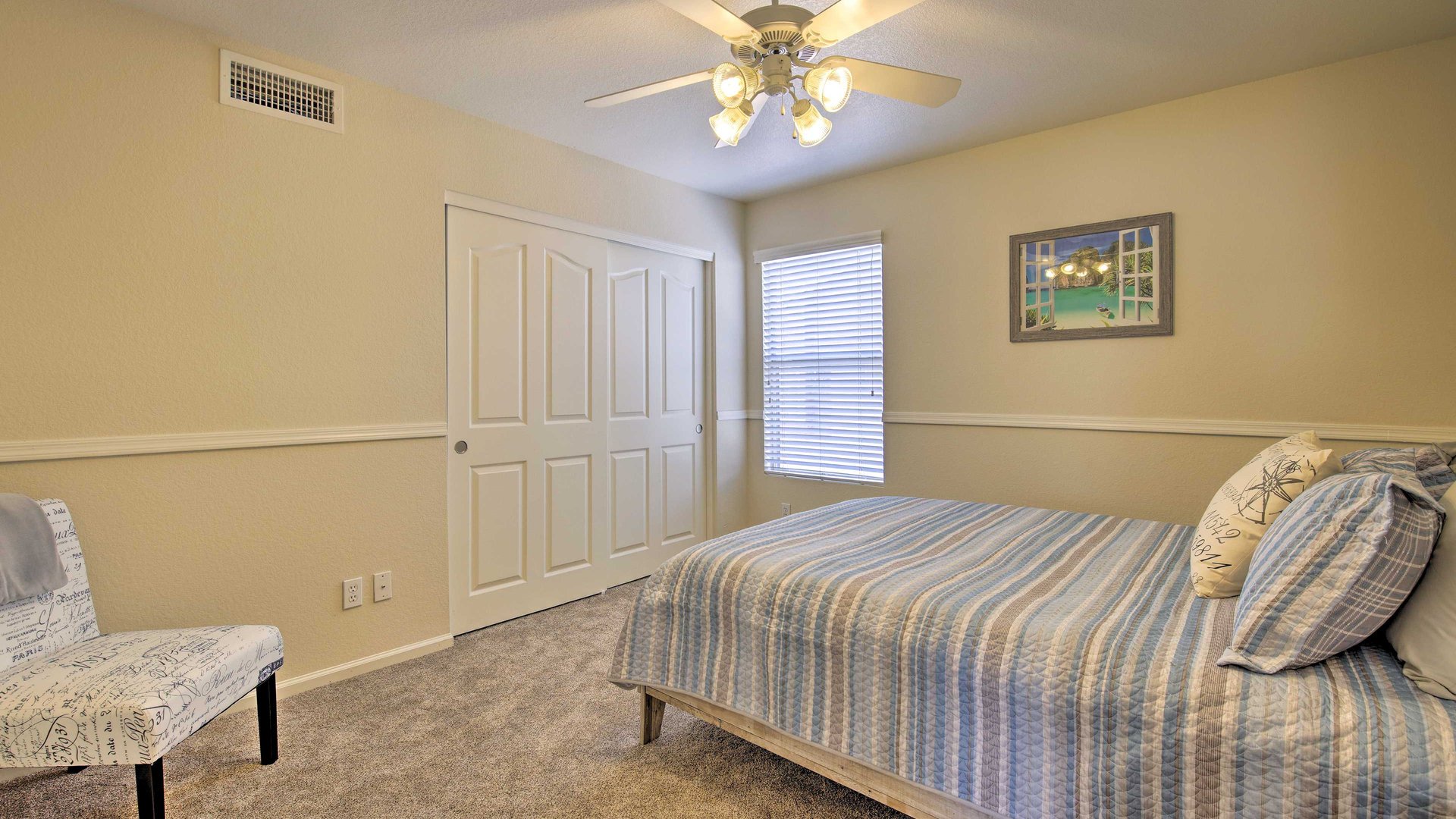 Relax in your peaceful Queen 3rd bedroom