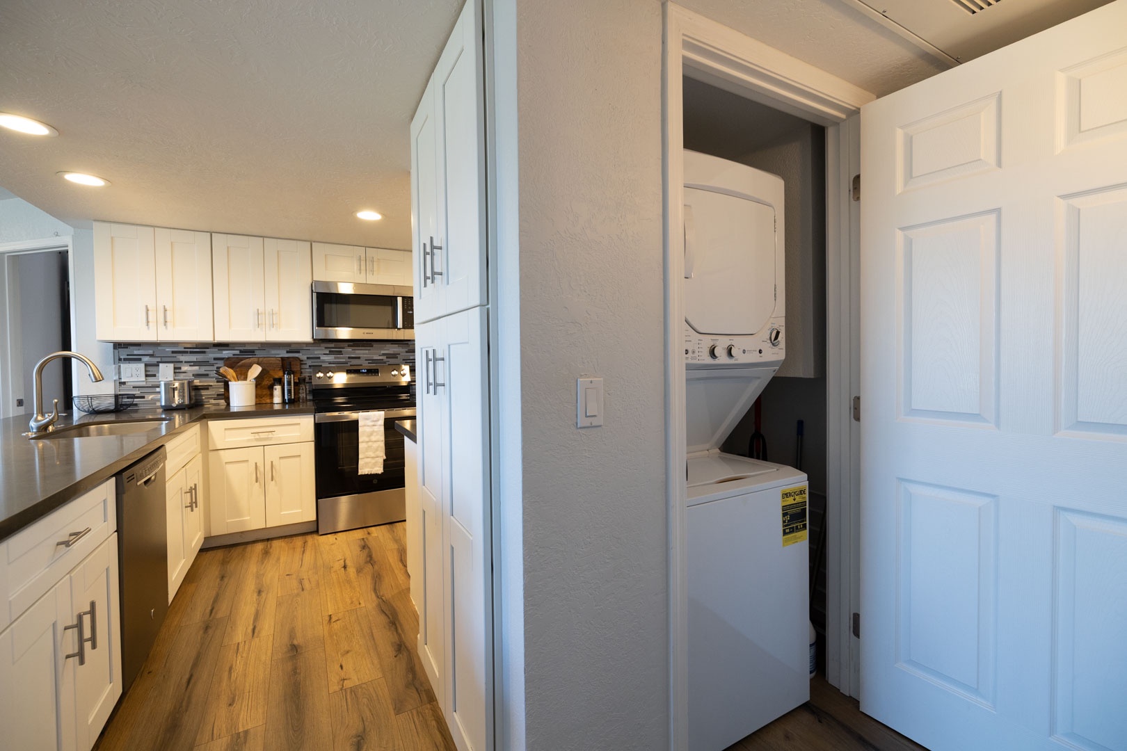Washer and Dryer inside the condo