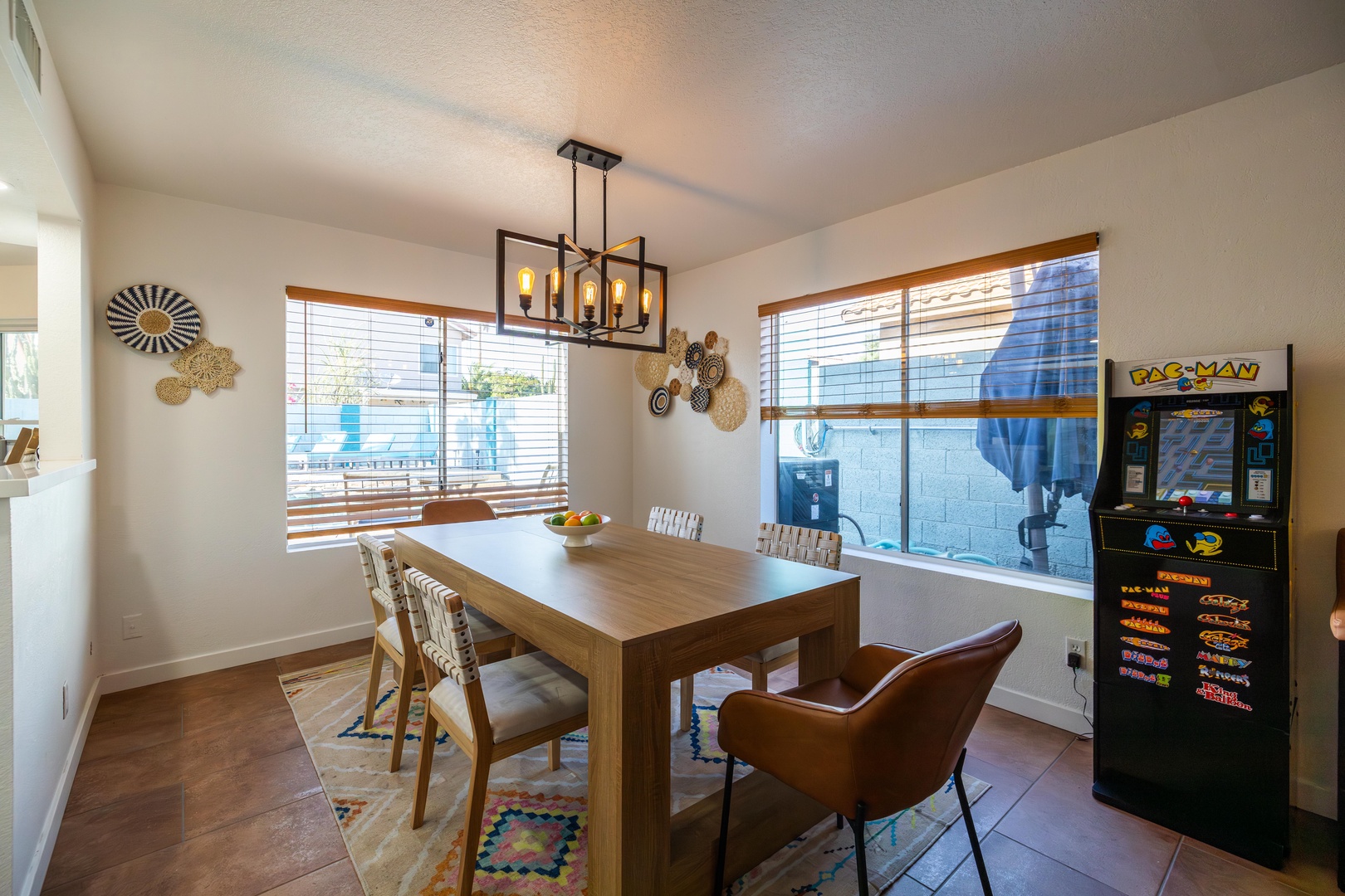 Gather around this inviting dining space