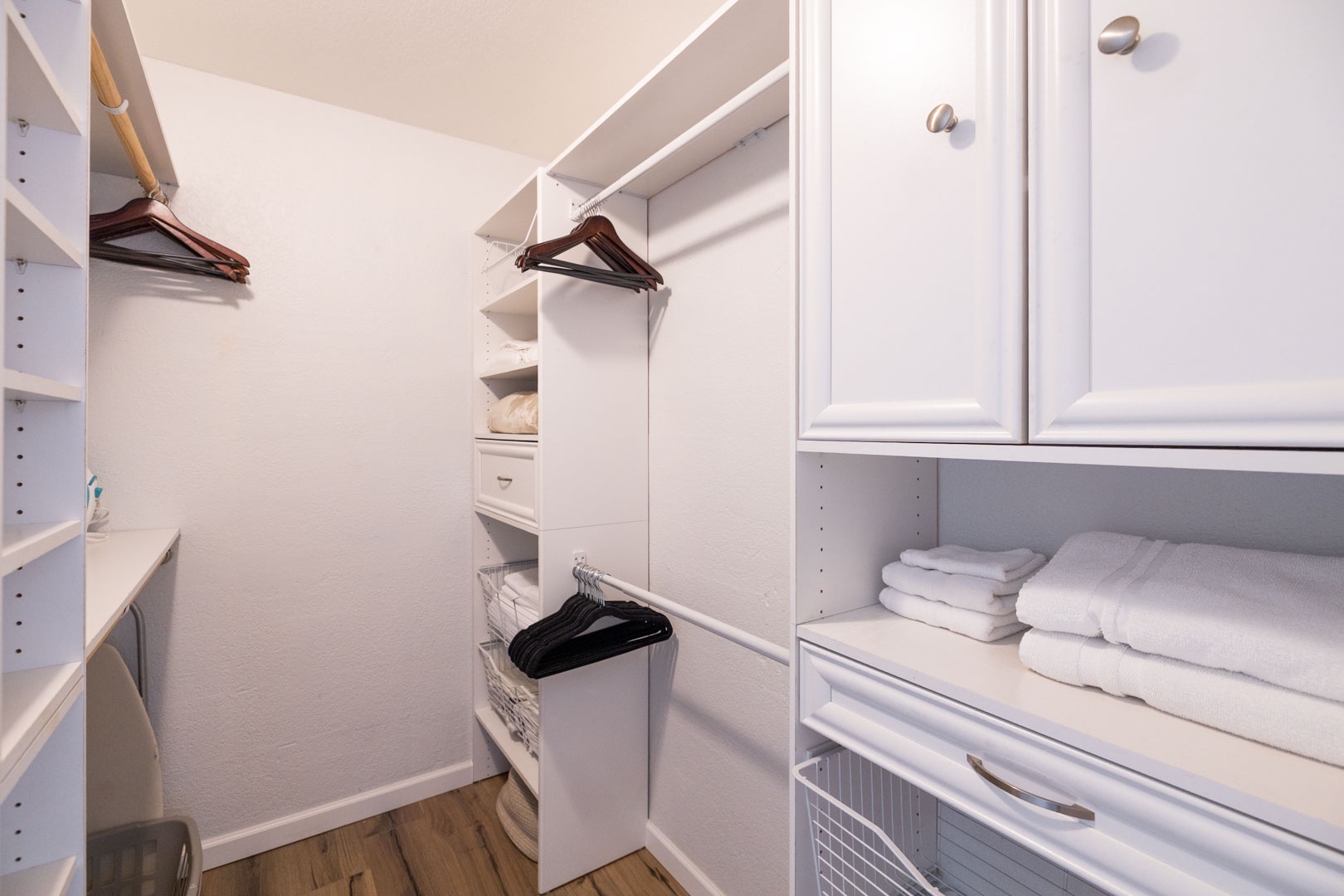 Your spacious walk-in closet in the master
