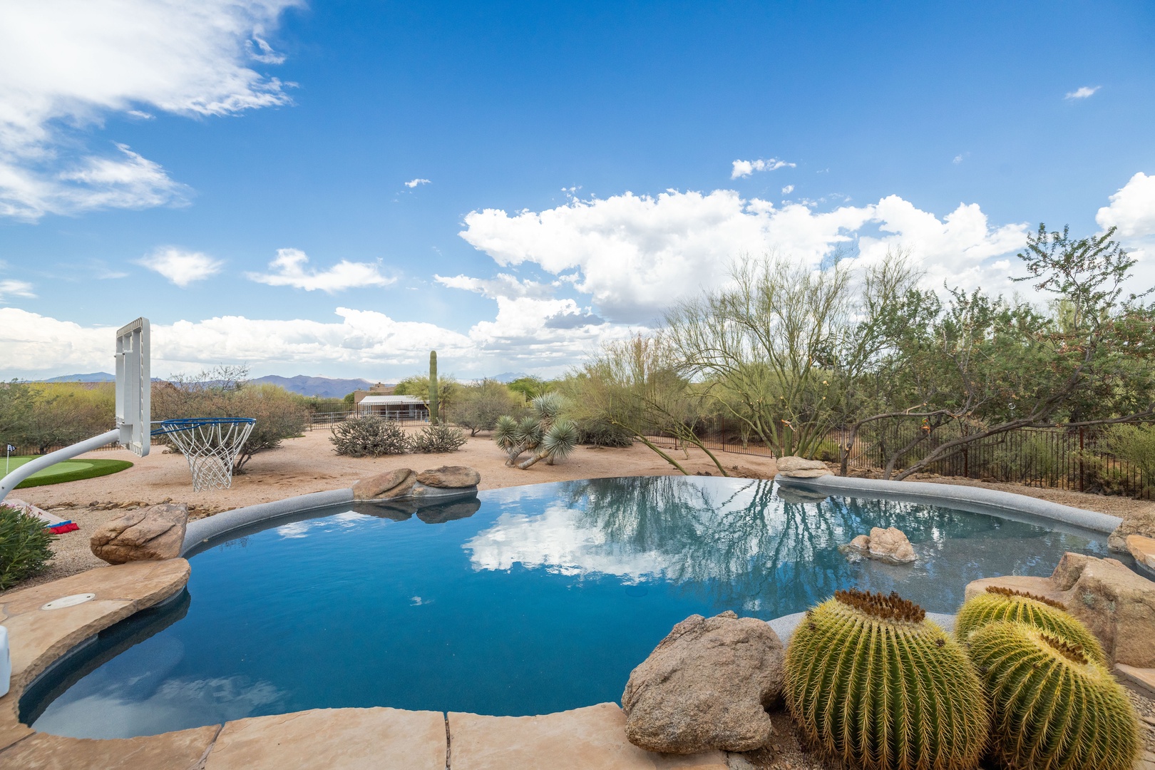 Infinity pool with breathtaking Arizona views