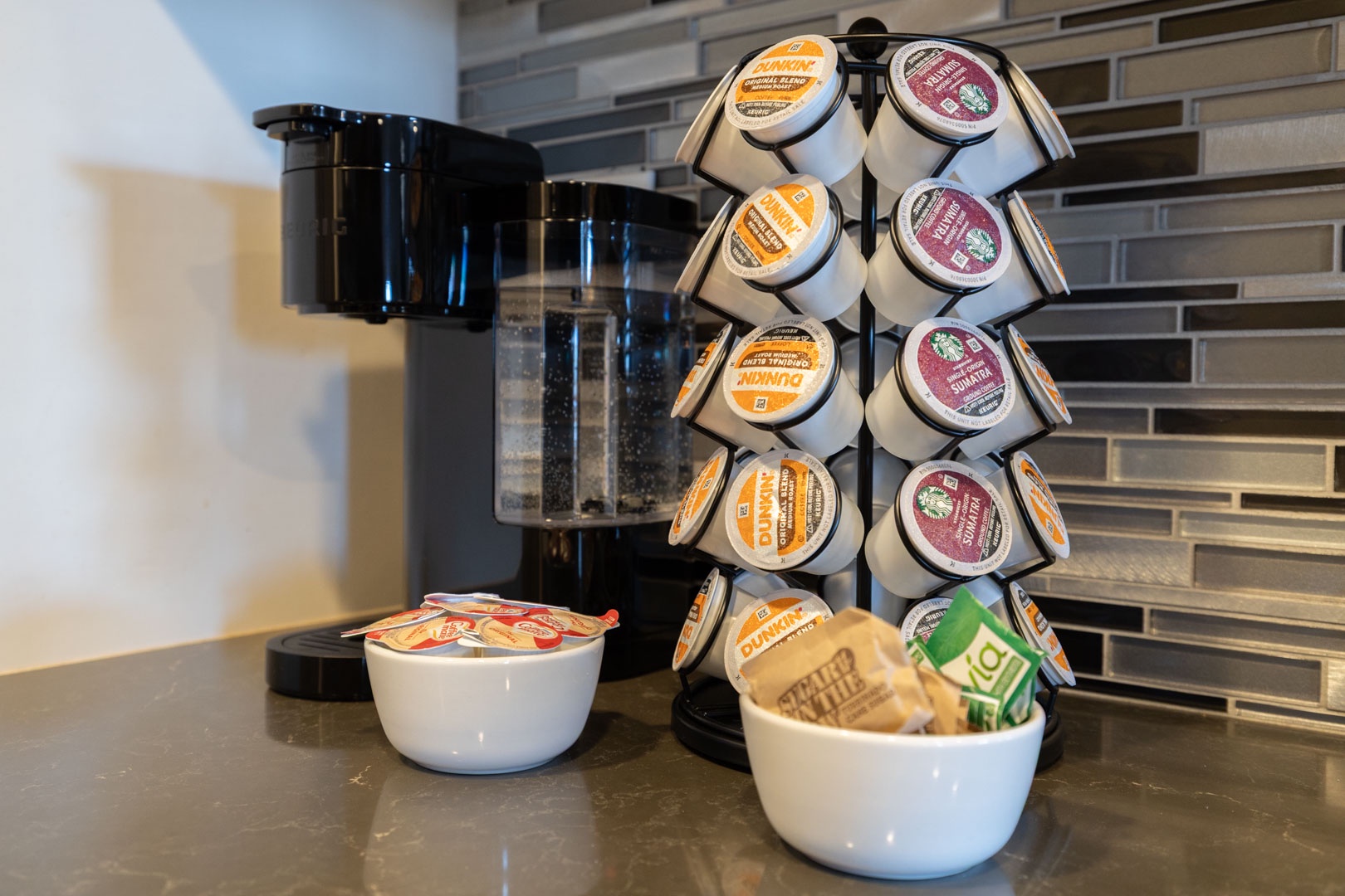Keurig machine with some starter coffee pods