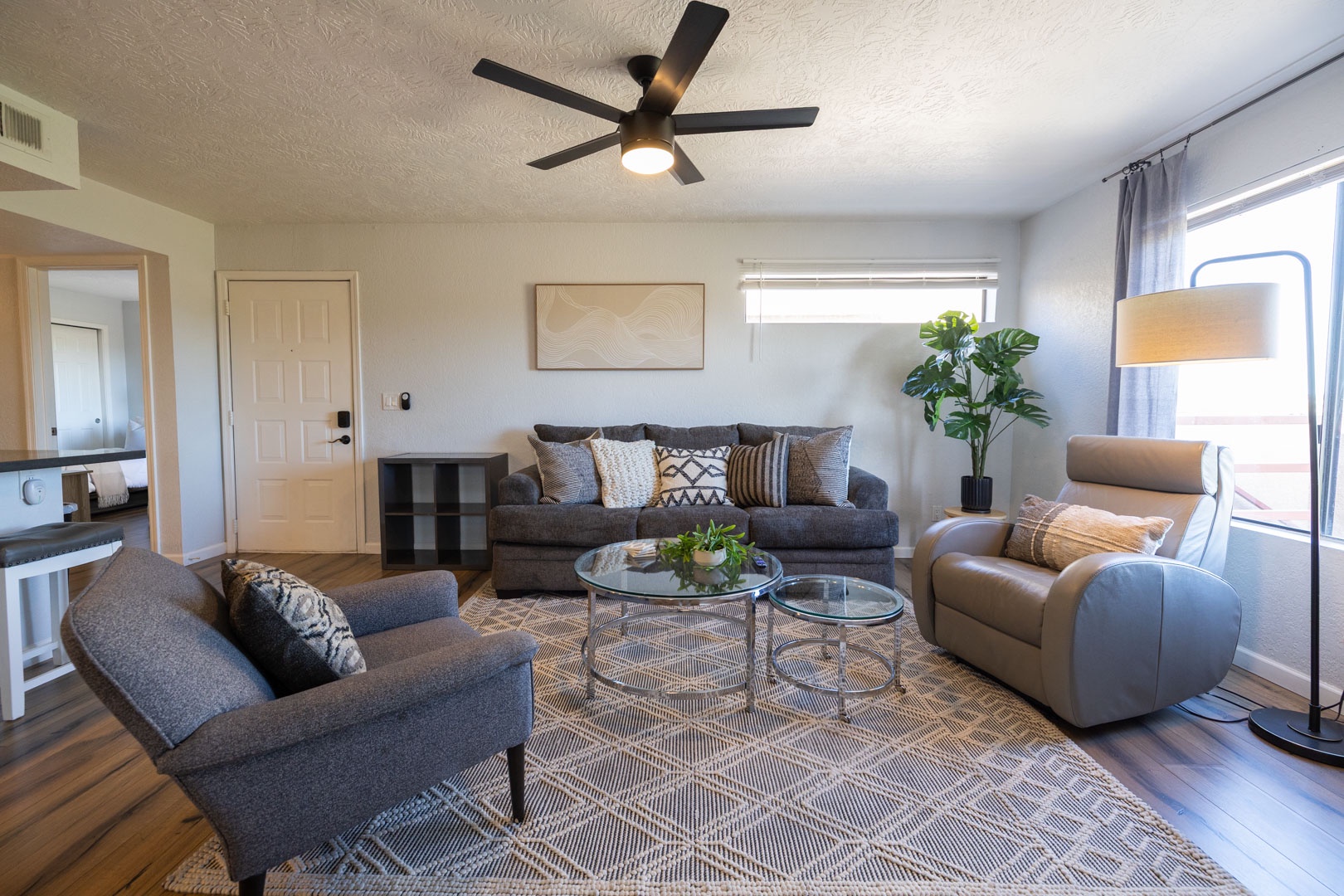 Living room with a sleeper sofa for the extra guest
