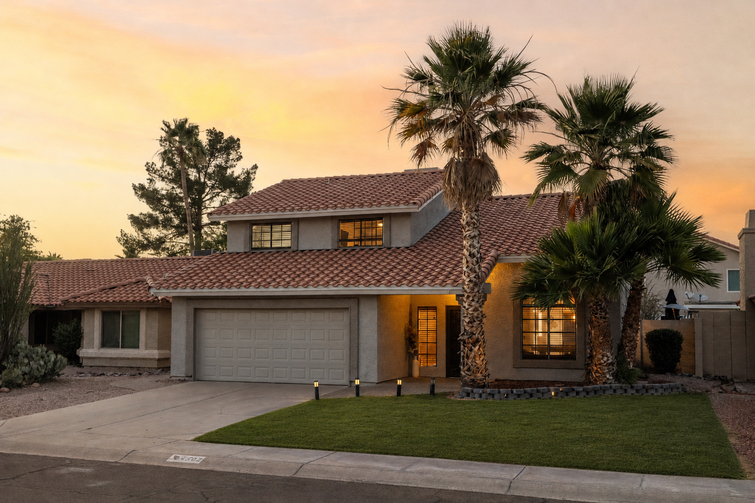 A charming Southwest-style home in the Phoenix neighborhood of  Ahwatukee