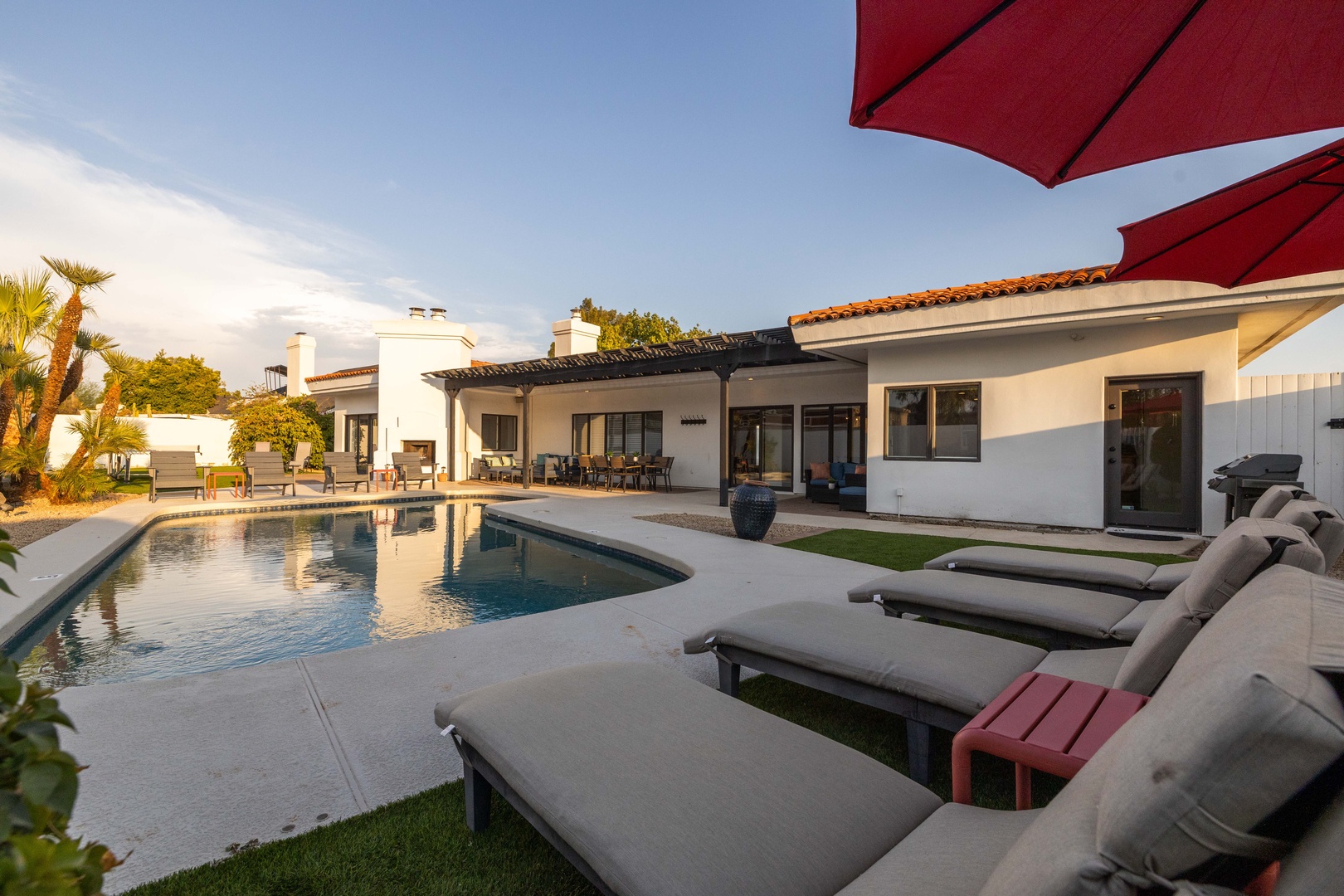 Lounge by the heated pool
