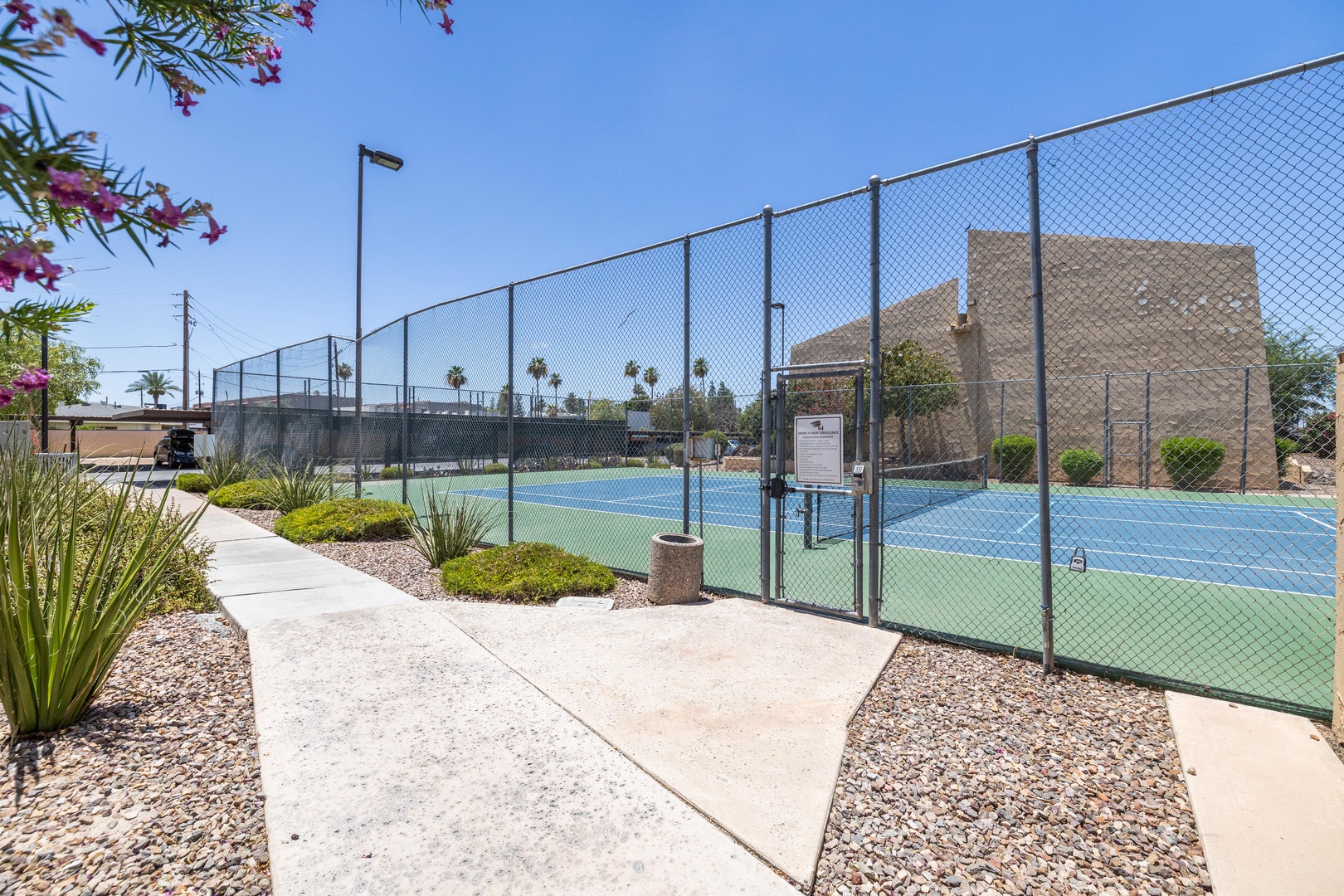 Grab a racket and enjoy a match just steps from your door.