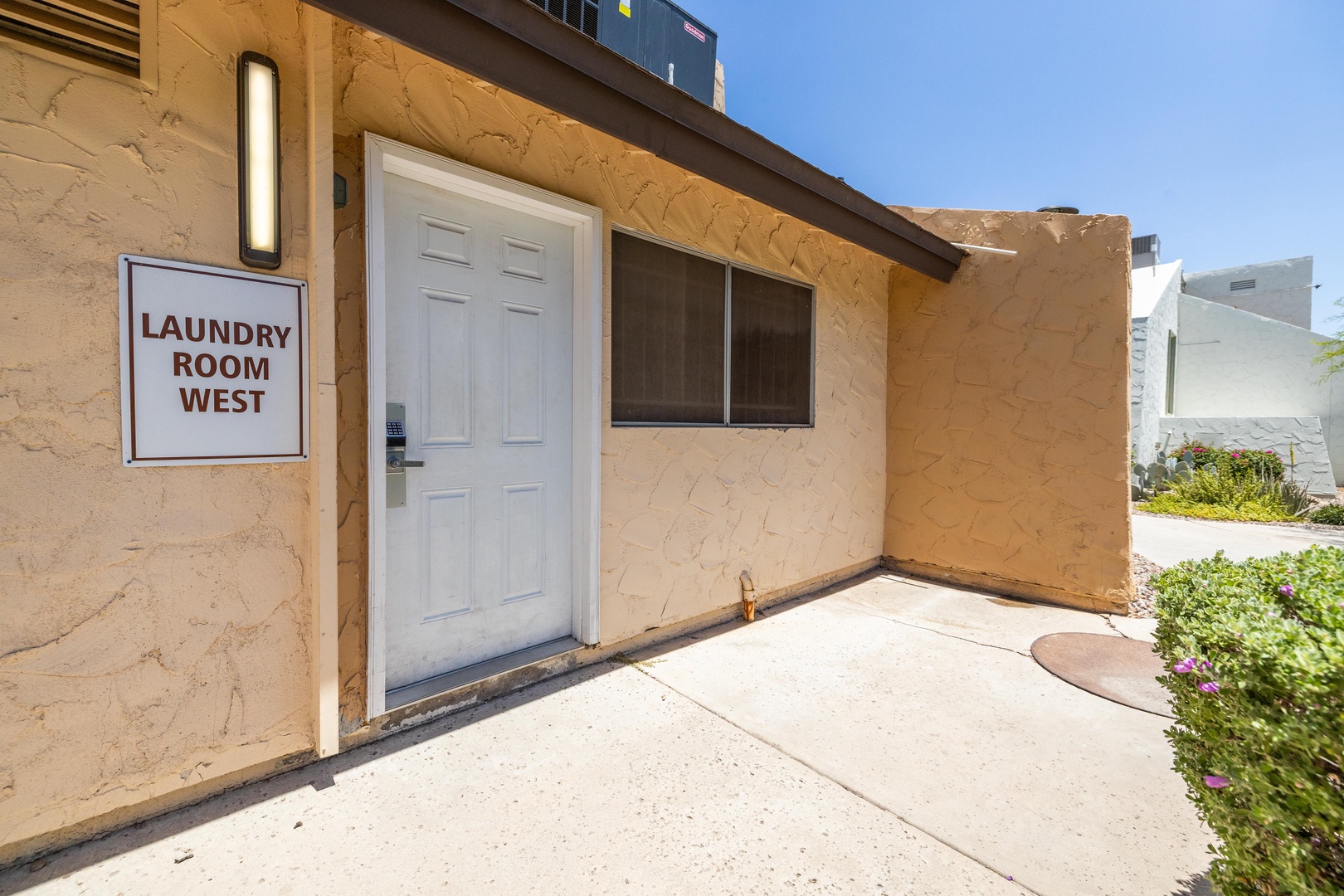 Convenient on-site shared laundry room for extended stays and golf trips.