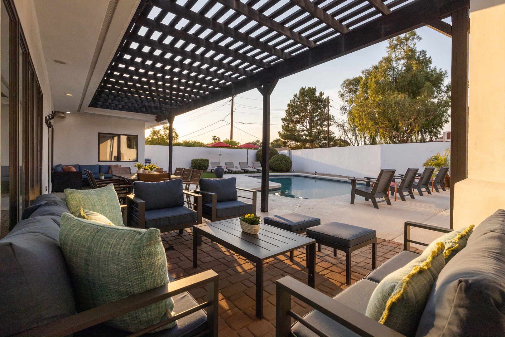 Outdoor comfy seating area