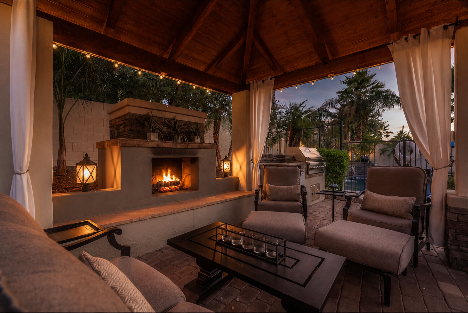 Relaxing evenings and late night talks by the fireplace