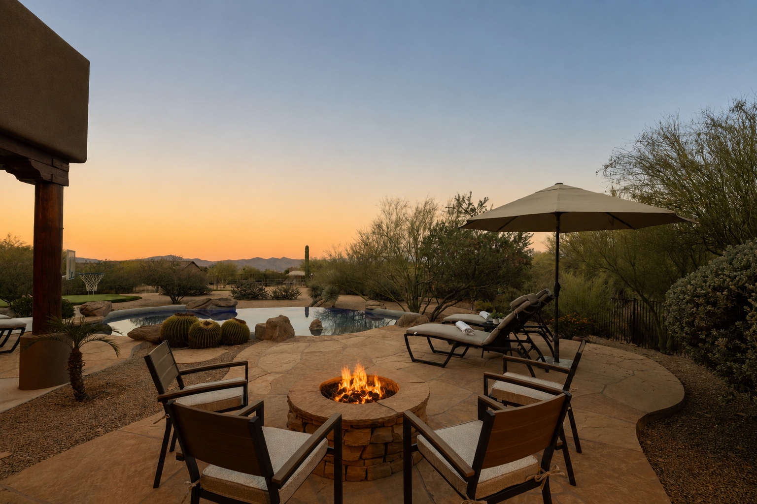 Nothing beats an Arizona sunset around an open fire