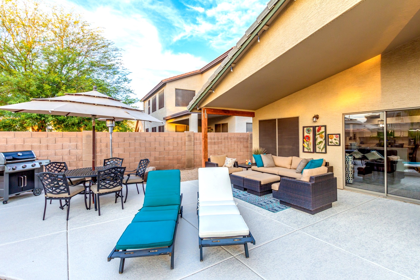 Lounge by the heated pool