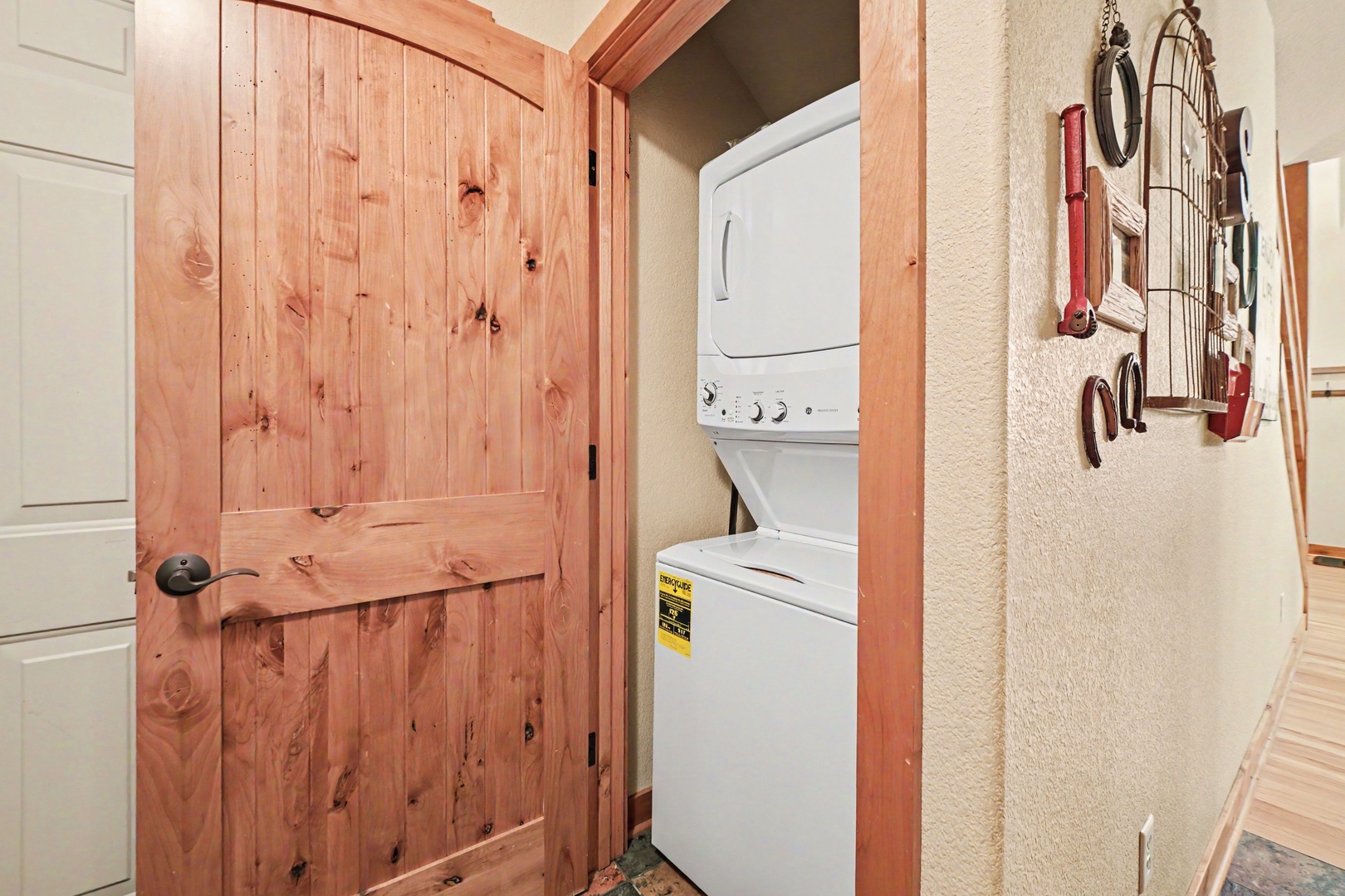 Laundry area is off the hallway on the main floor.