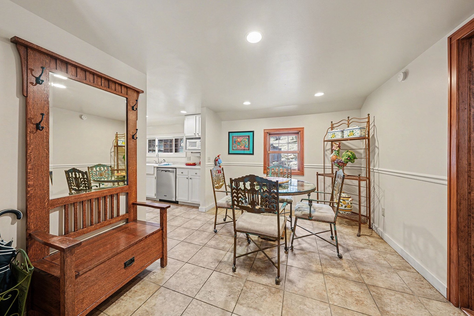 Step into your bright, open living space where rustic charm meets modern comfort—perfect for morning coffee or evening meals together.