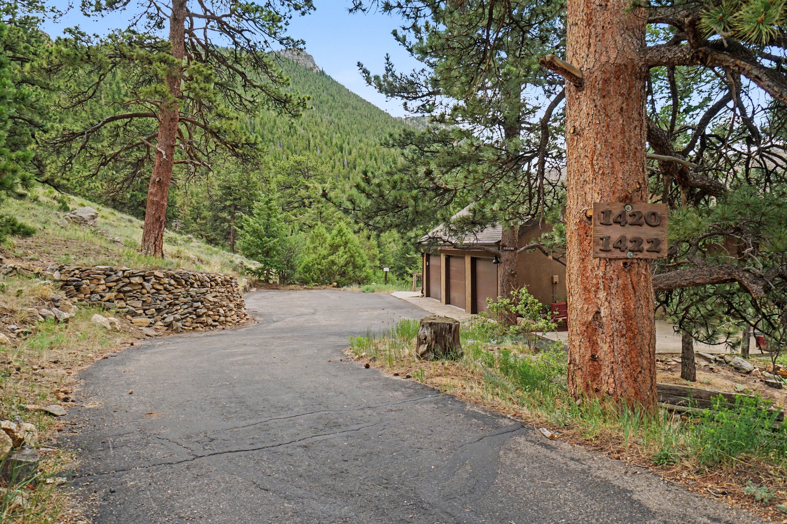 The entrance to your beautiful mountain home.