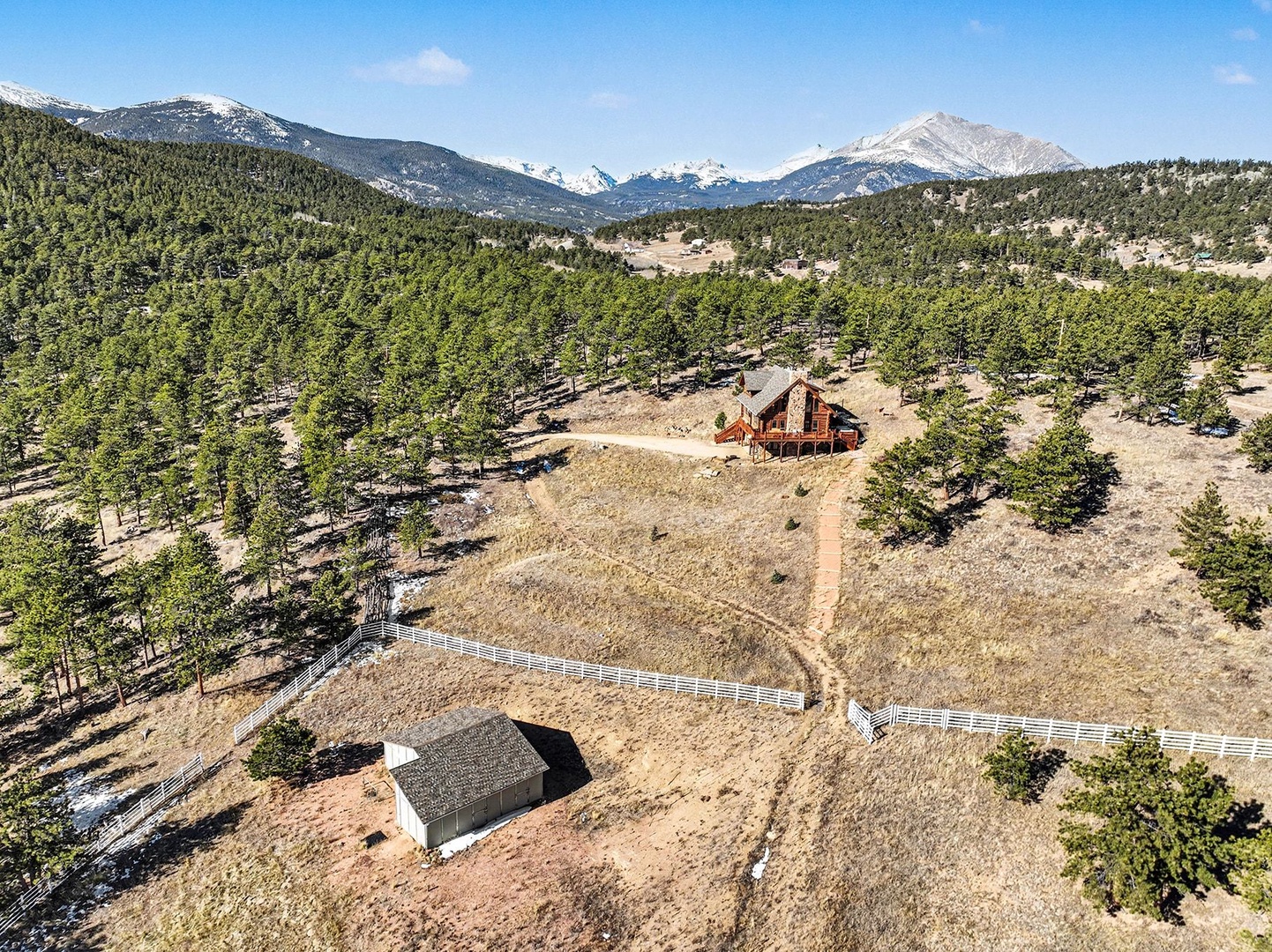 Another aerial view of this beautiful mountain property.