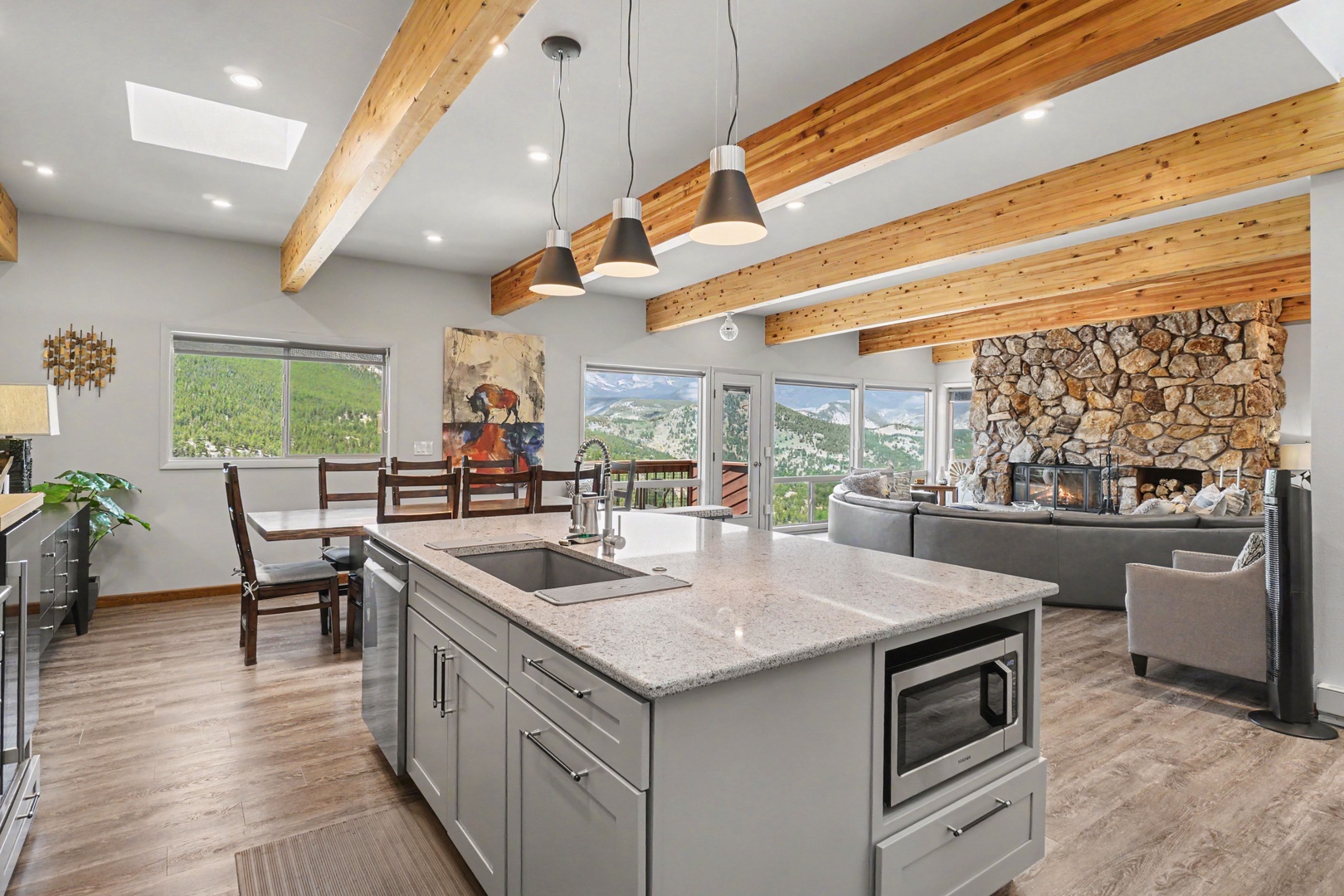 Enjoy your open concept kitchen.
