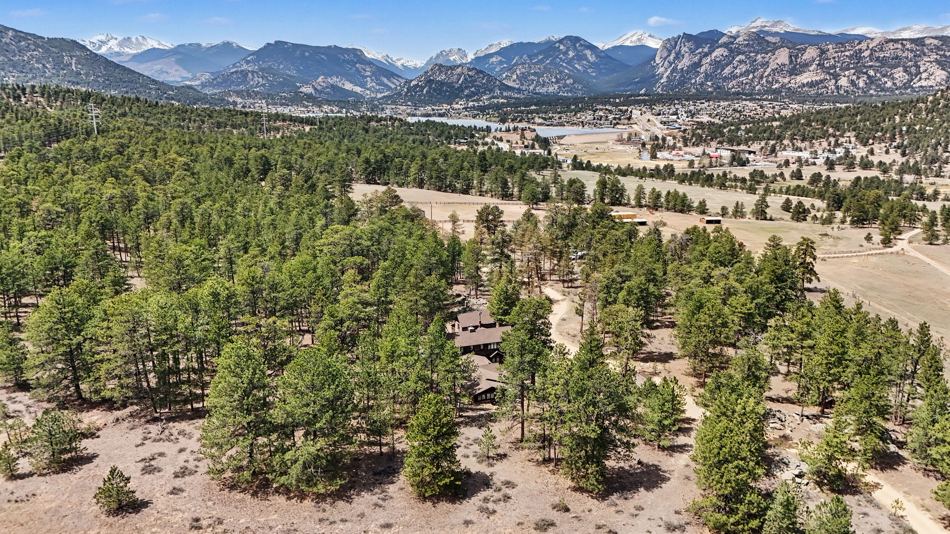 Aerial views of the beautiful Rocky Mountains