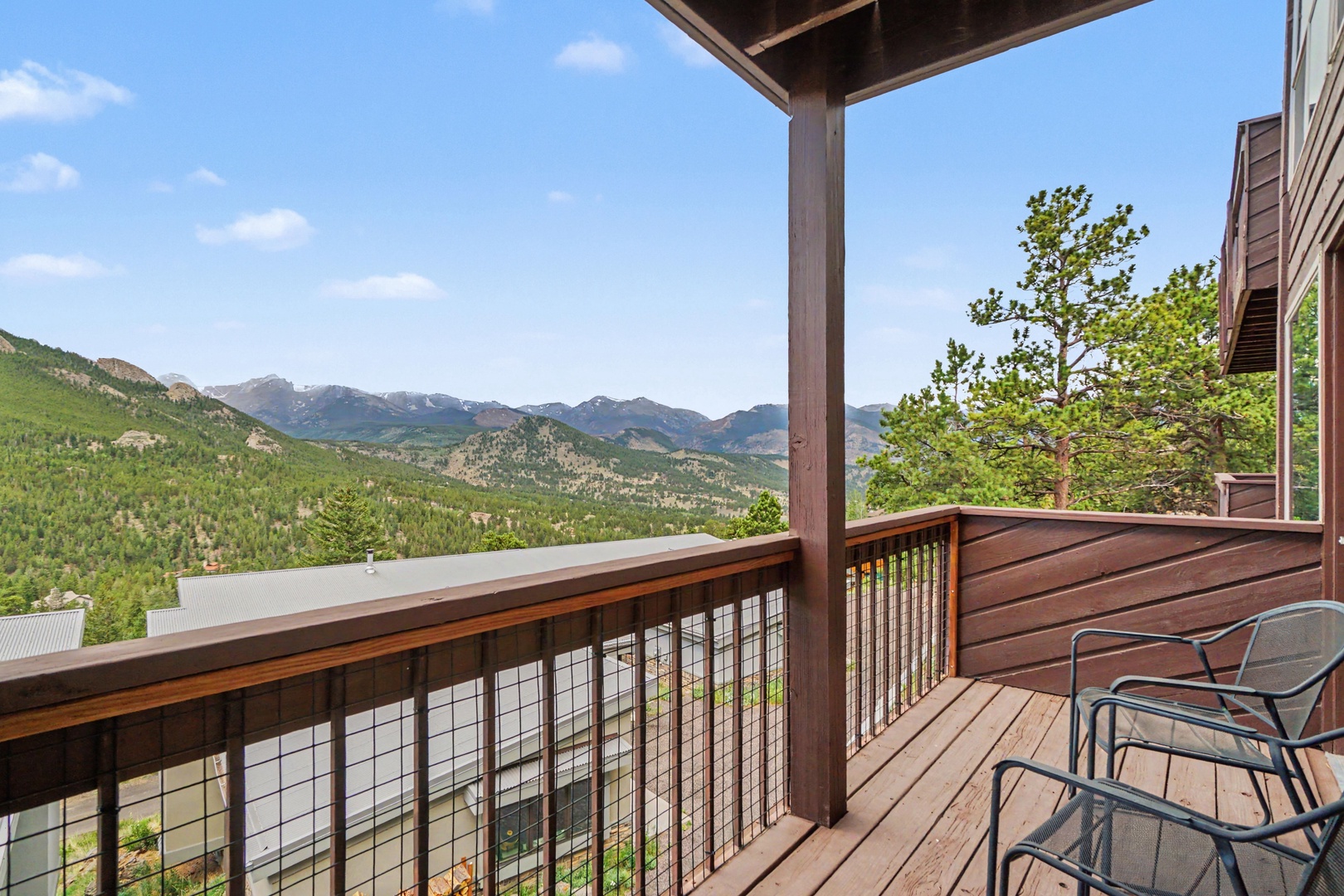 Step right out of your bedroom onto the covered balcony and soak in breathtaking mountain views.