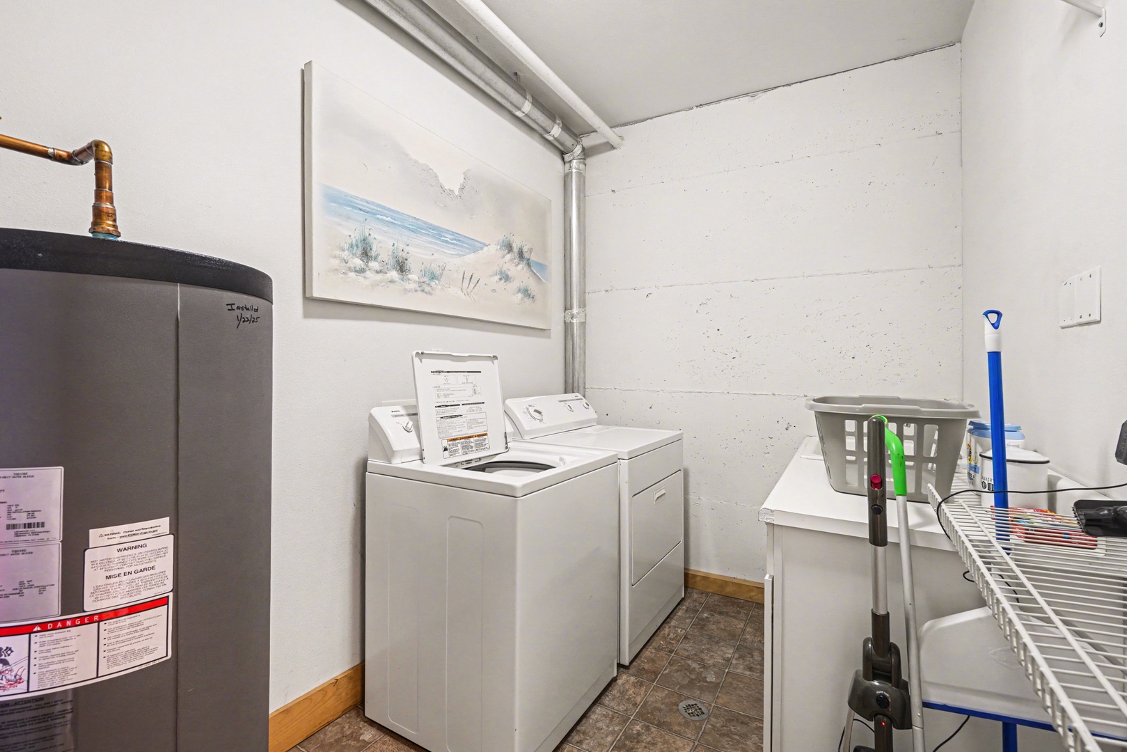 Your private laundry room keeps your vacation essentials fresh and clean, with full-sized washer and dryer ready for your convenience.