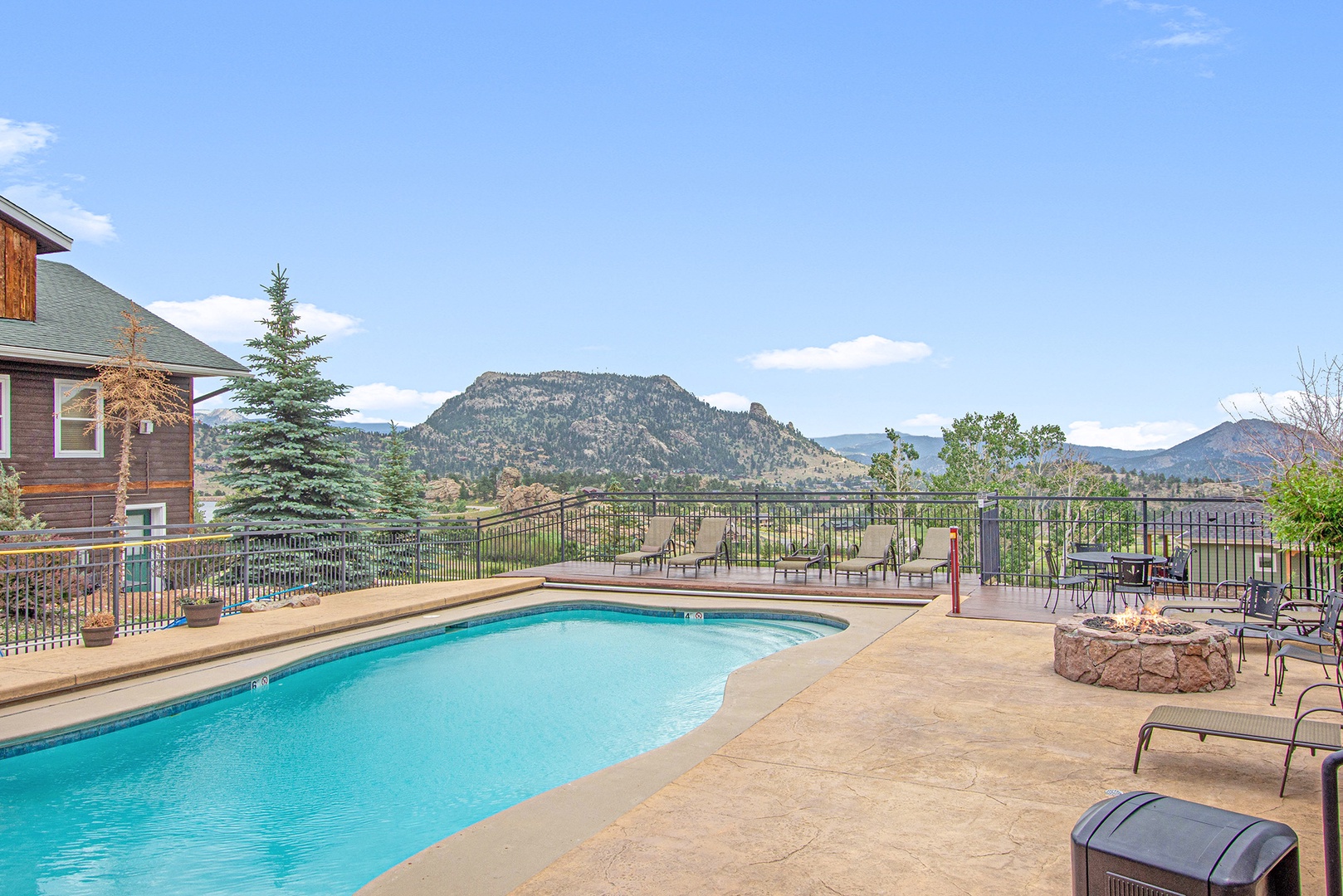 Community pool is not managed by SkyRun. Managed by Mary's Lake HOA. Typically only open from Memorial Day to Labor Day. No refunds given if pool is closed.
