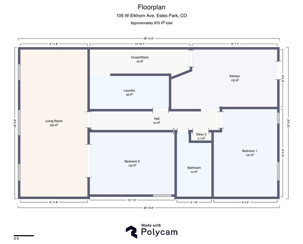 Floor plan showing your intimate home layout.