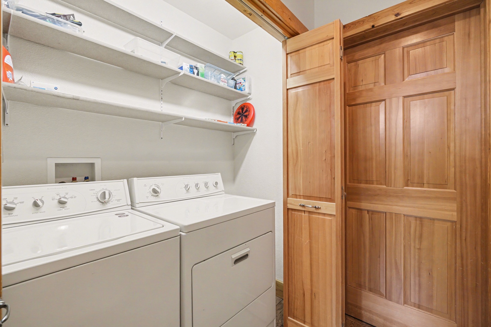 Your private laundry room features full-size washer and dryer.
