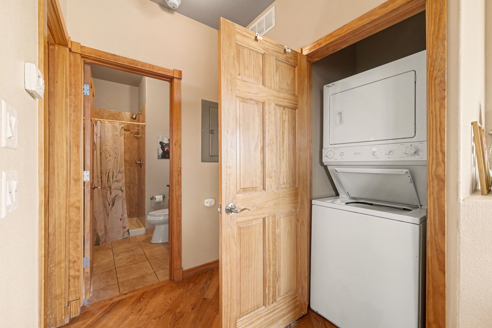 Your convenient in-unit laundry setup makes easy work of vacation laundry