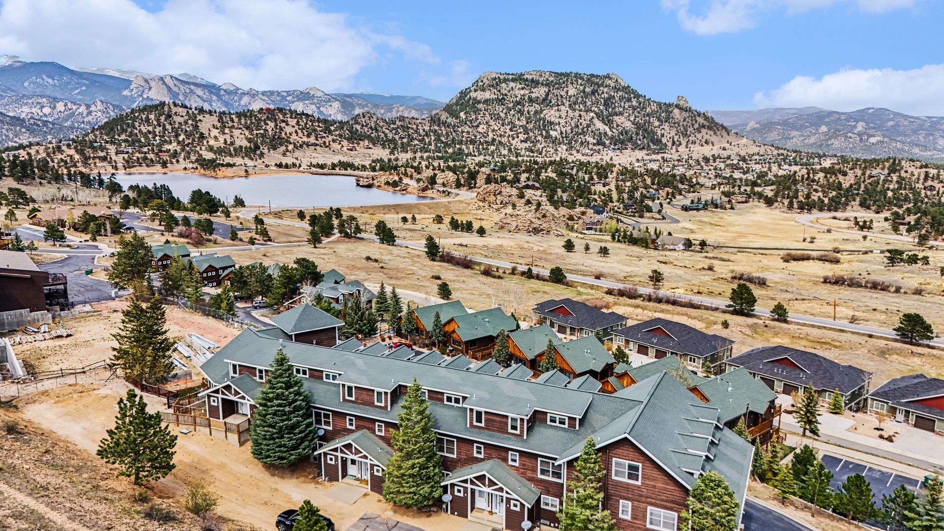 Scenic mountain valley retreat with lake and wilderness views in all directions.