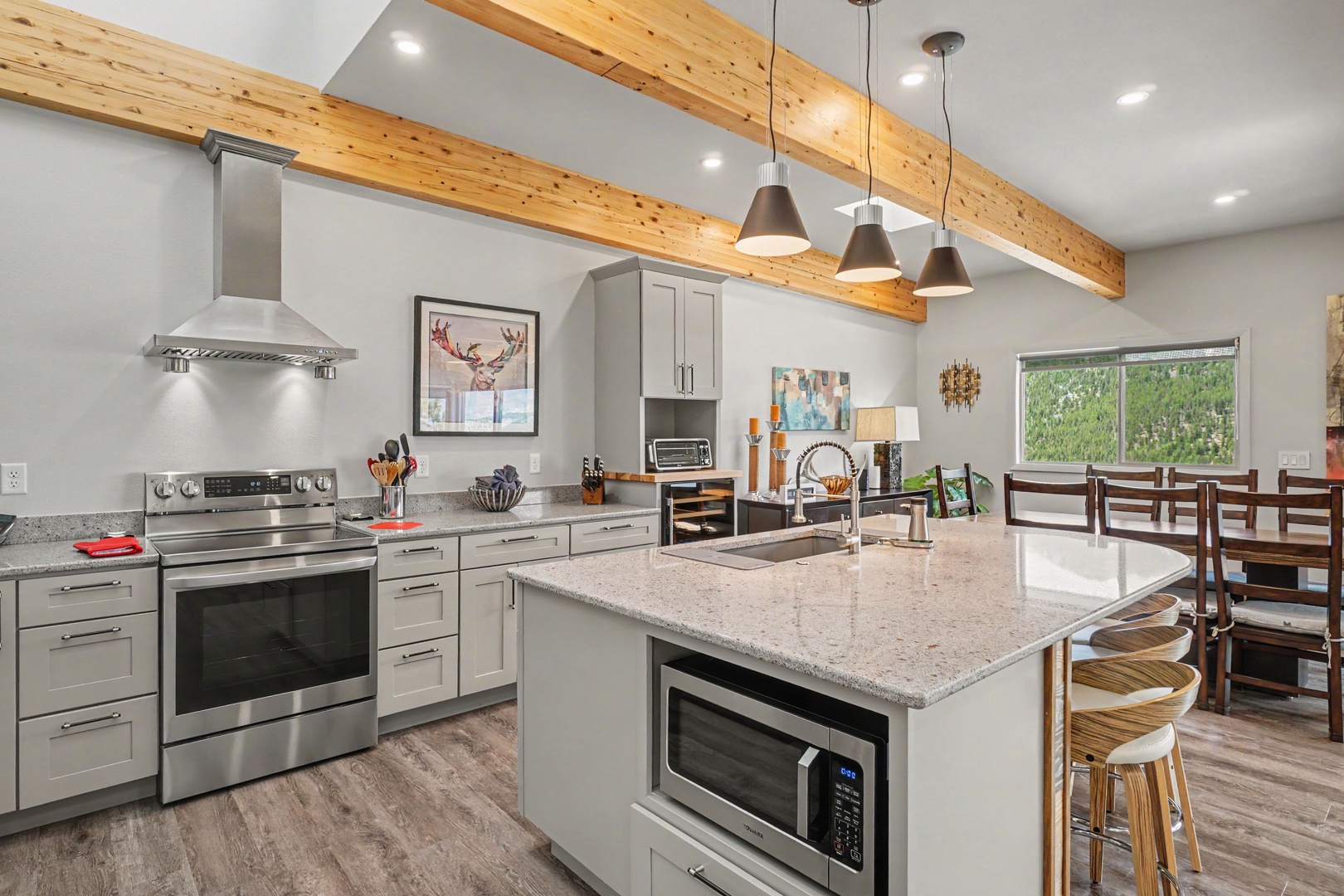 Bring everyone together in the spacious kitchen, where modern amenities meet rustic charm.