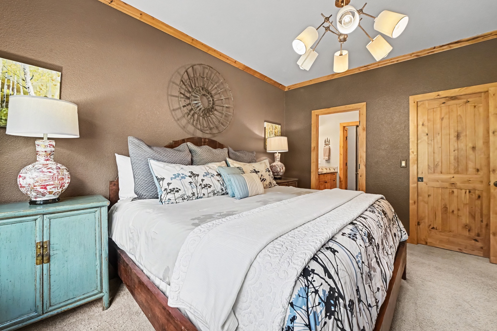 Master bedroom with King bed.