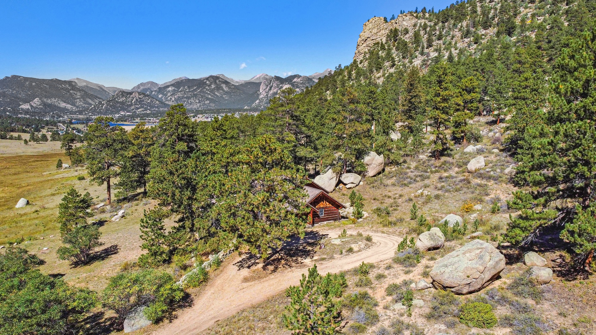 Arial view of the property 