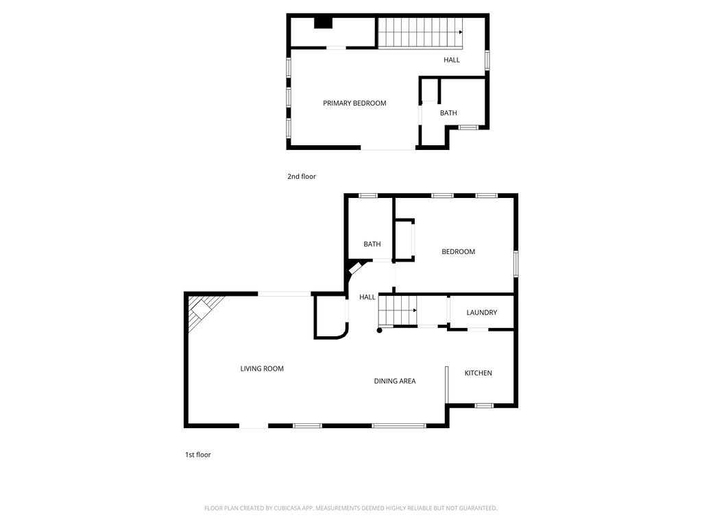 Detailed floor plan shows your spacious two-story layout with primary bedroom, kitchen, dining area, and laundry facilities.