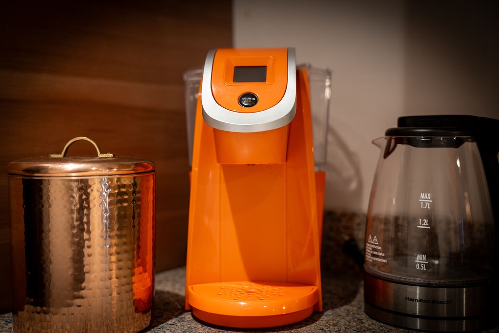 Start your morning with fresh coffee from your personal single-serve brewer, perfectly paired with stylish kitchen essentials for a cozy breakfast routine.