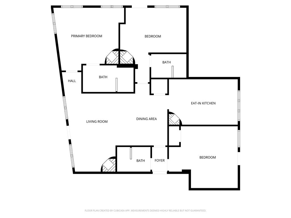 Explore the spacious layout featuring three bedrooms, three baths, an eat-in kitchen, and separate living and dining areas for your comfort.