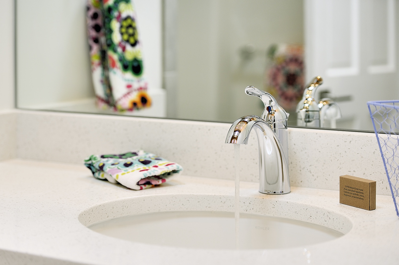 Freshen up in your bright, modern bathroom with quality amenities and thoughtful touches waiting for you.