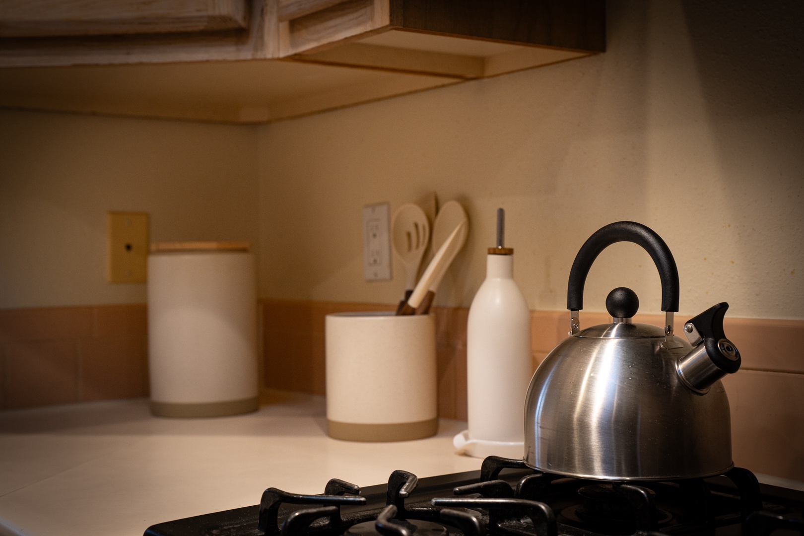 Your well-equipped kitchen features quality cookware and essentials, ready for preparing meals during your stay.