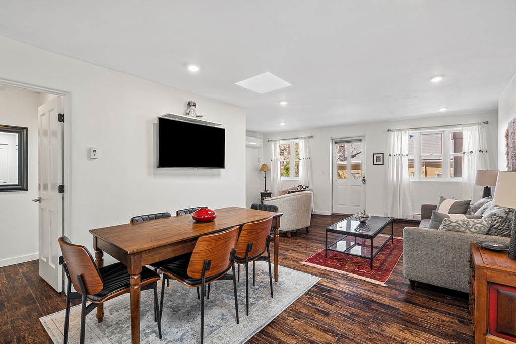 Gather around your dining table for memorable meals while enjoying cozy evenings in your spacious living room with modern amenities.