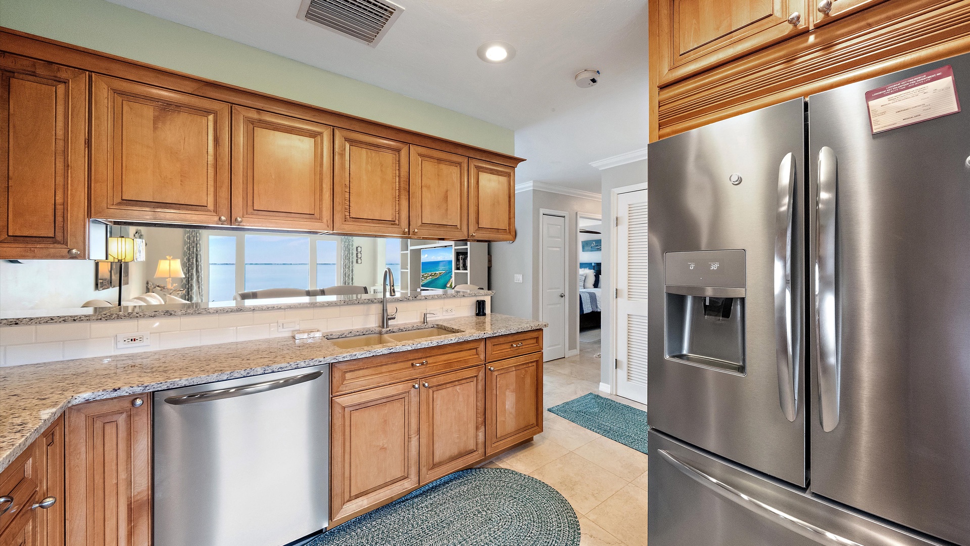An espresso before the beach. Fresh seafood for dinner. Granite counters, stainless steel appliances, and a thoughtfully stocked kitchen let you enjoy island living at your own pace, with a dishwasher to handle the cleanup.