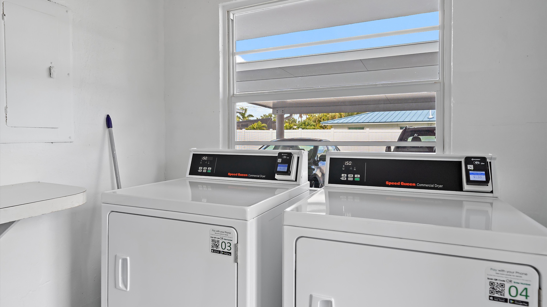 Keep your clothes fresh and clean with convenient on-site laundry facilities featuring modern commercial-grade washers and dryers.