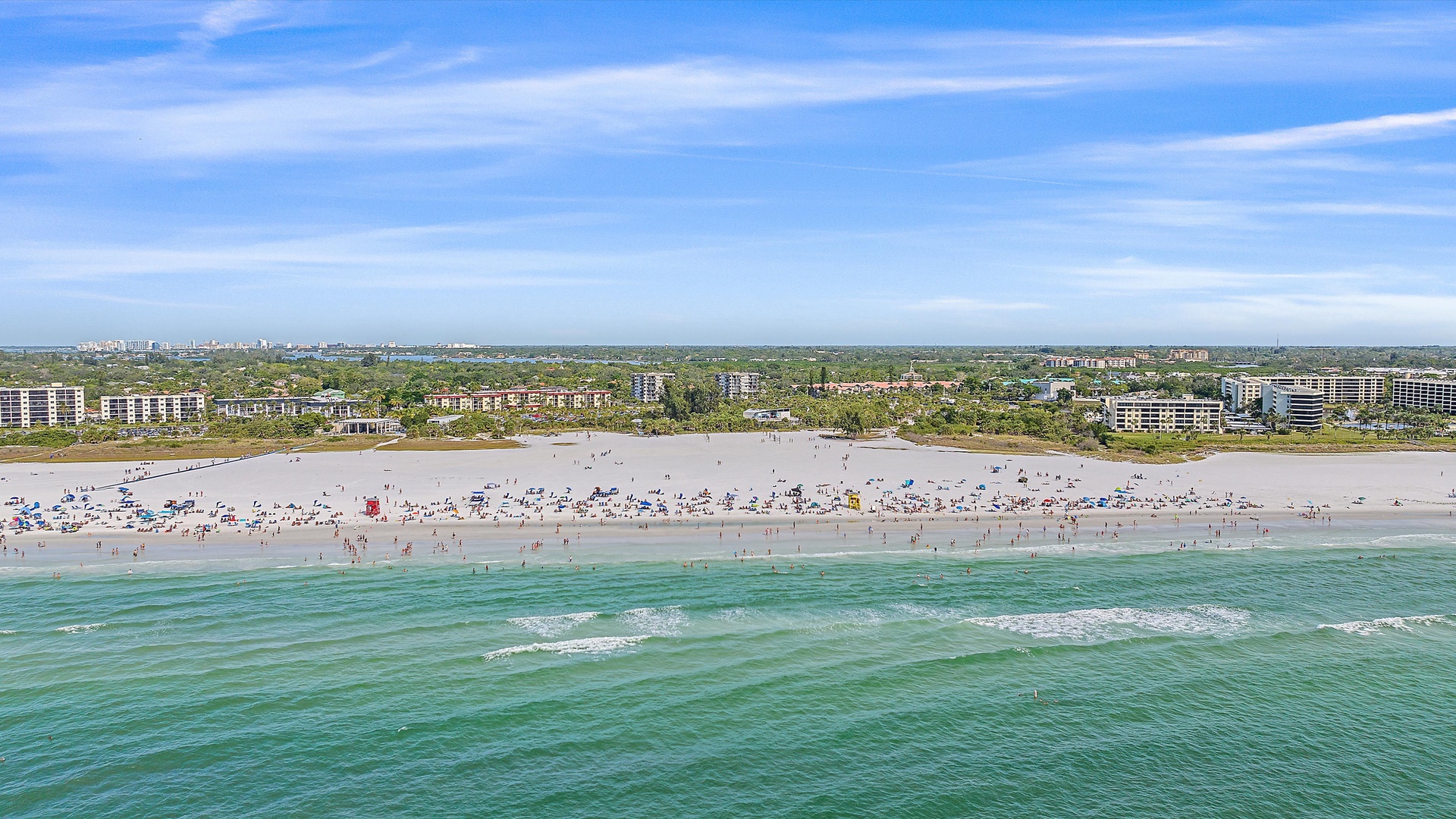 Aerial view of Siesta Key Beach
