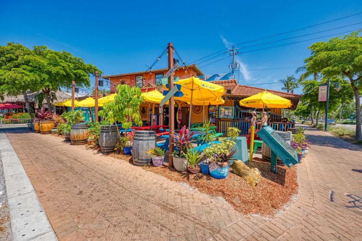Siesta Key Village offers several fun dining options with outdoor seating.