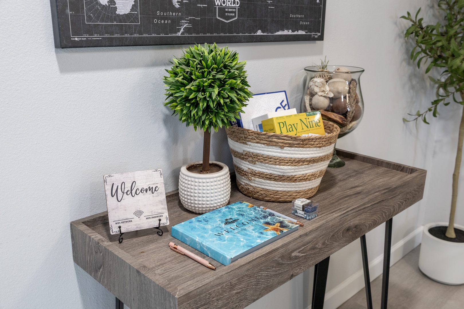 Your thoughtful welcome setup includes local guidebooks and curated touches to help you feel right at home.