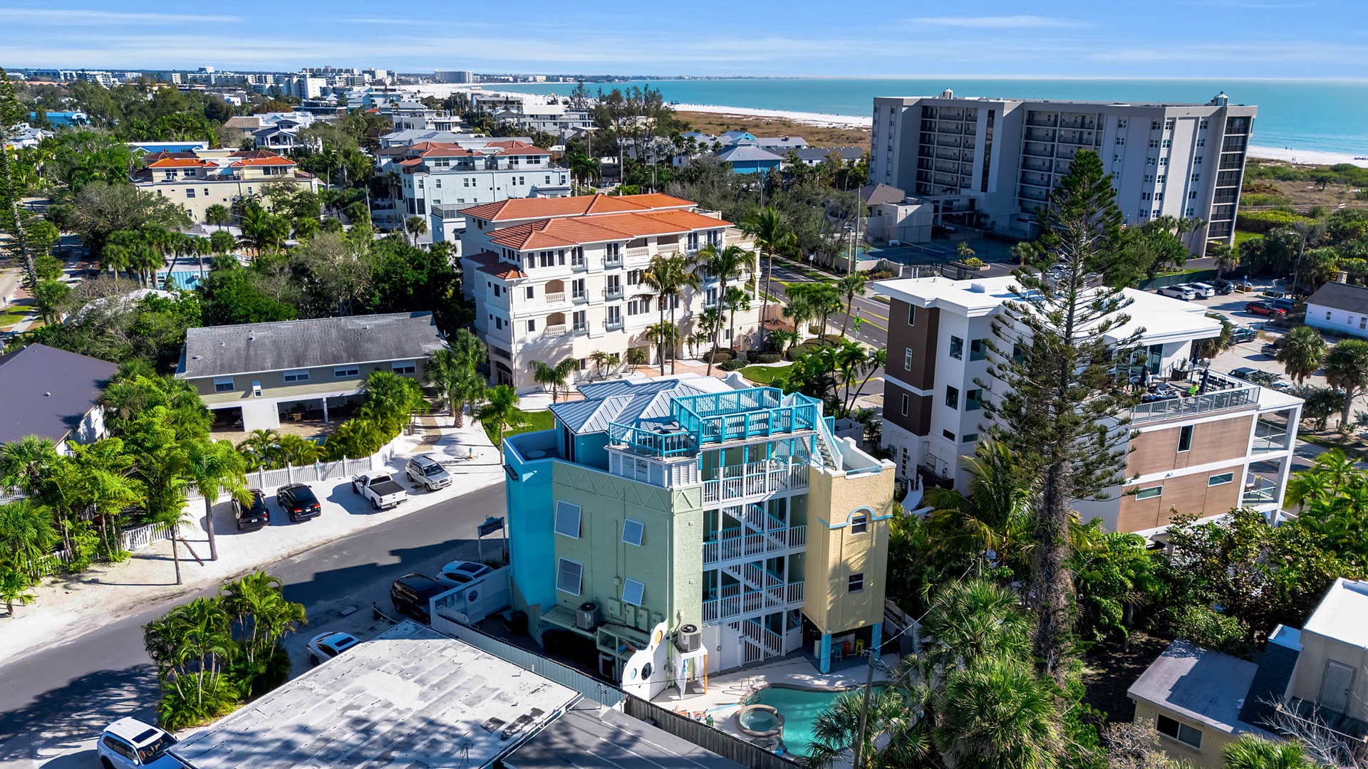 This property sits in a vibrant coastal neighborhood with easy access to pristine beaches and the sparkling Gulf waters just moments away.