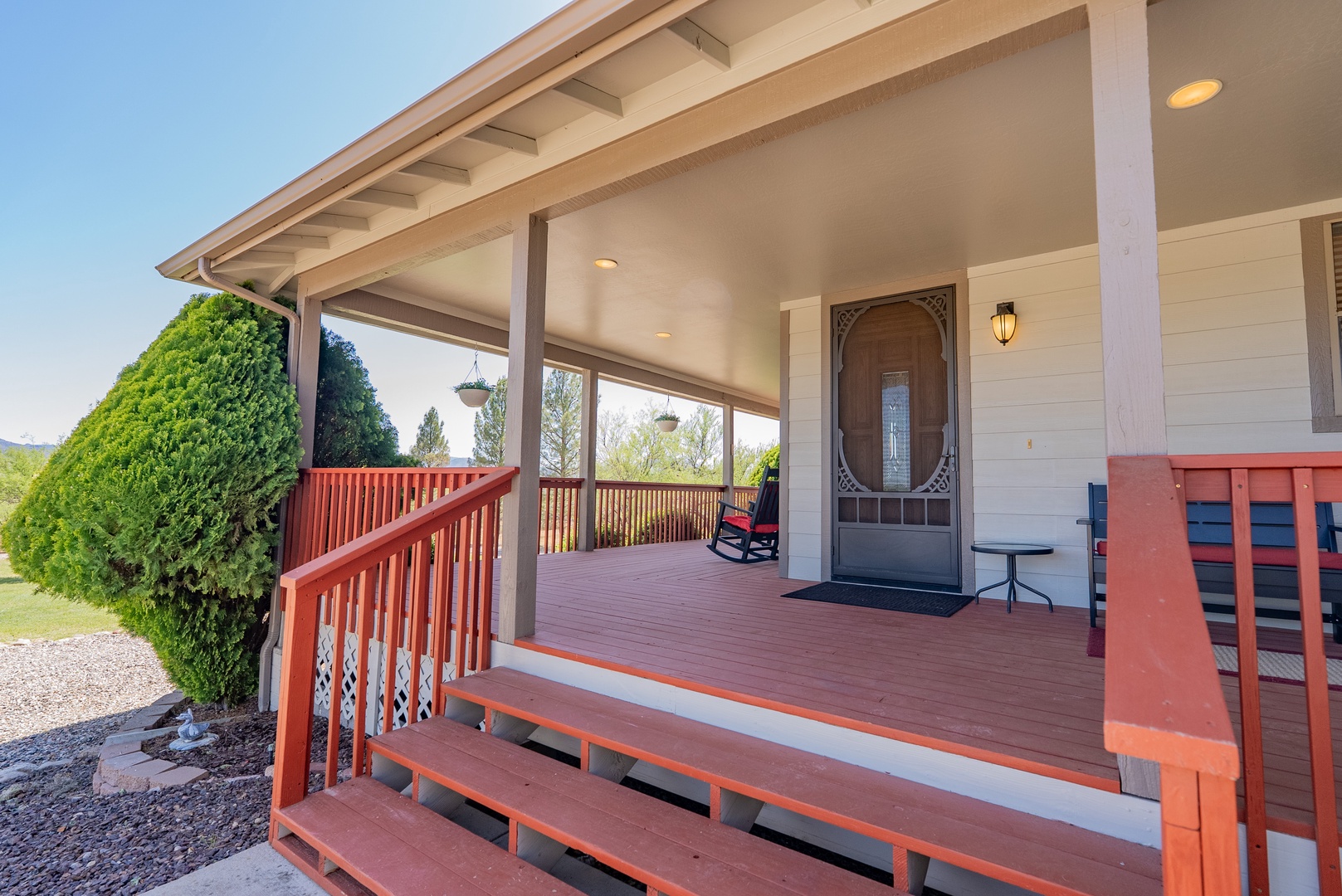 Front porch to unwind and take in the peaceful surroundings.