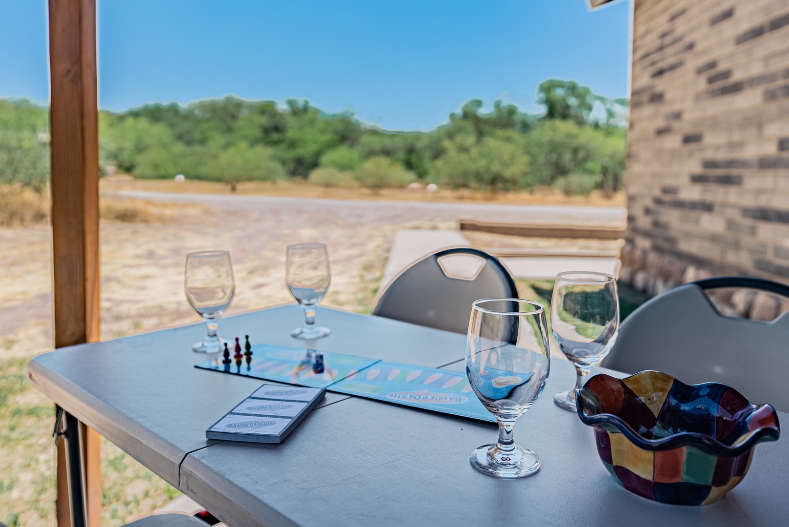 Picture yourself here: a peaceful outdoor table
