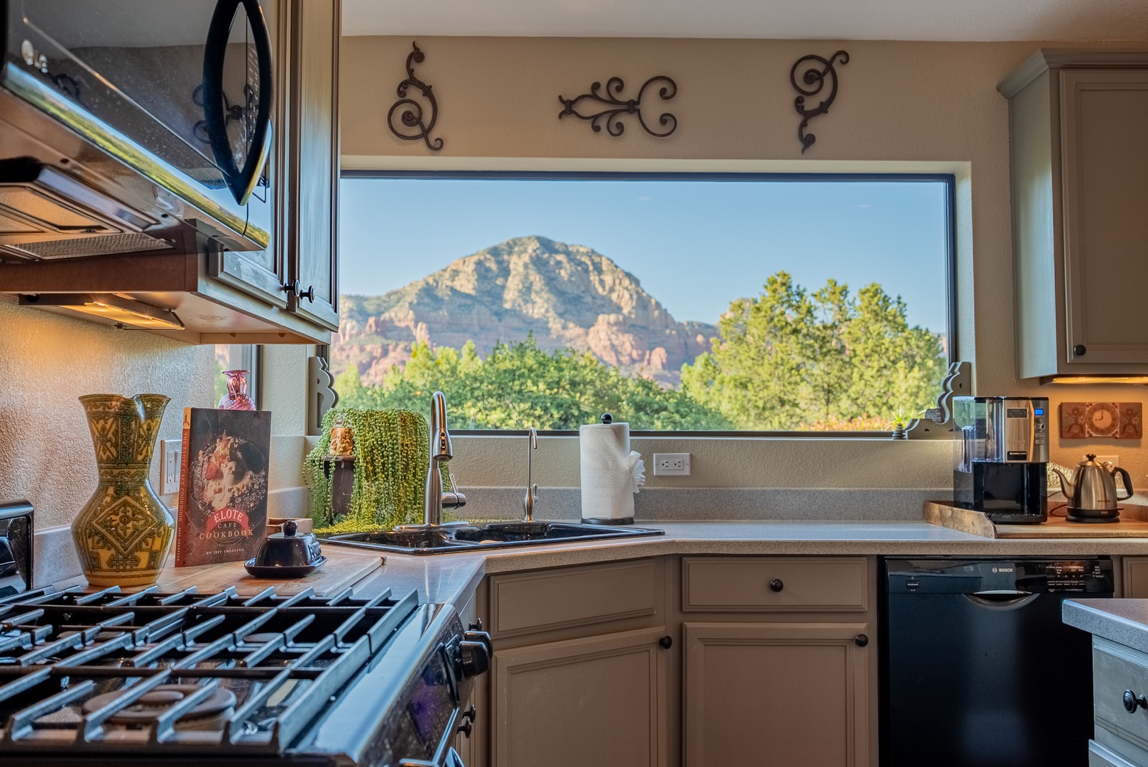 You may look forward to washing dishes here. filtered water at the sink.