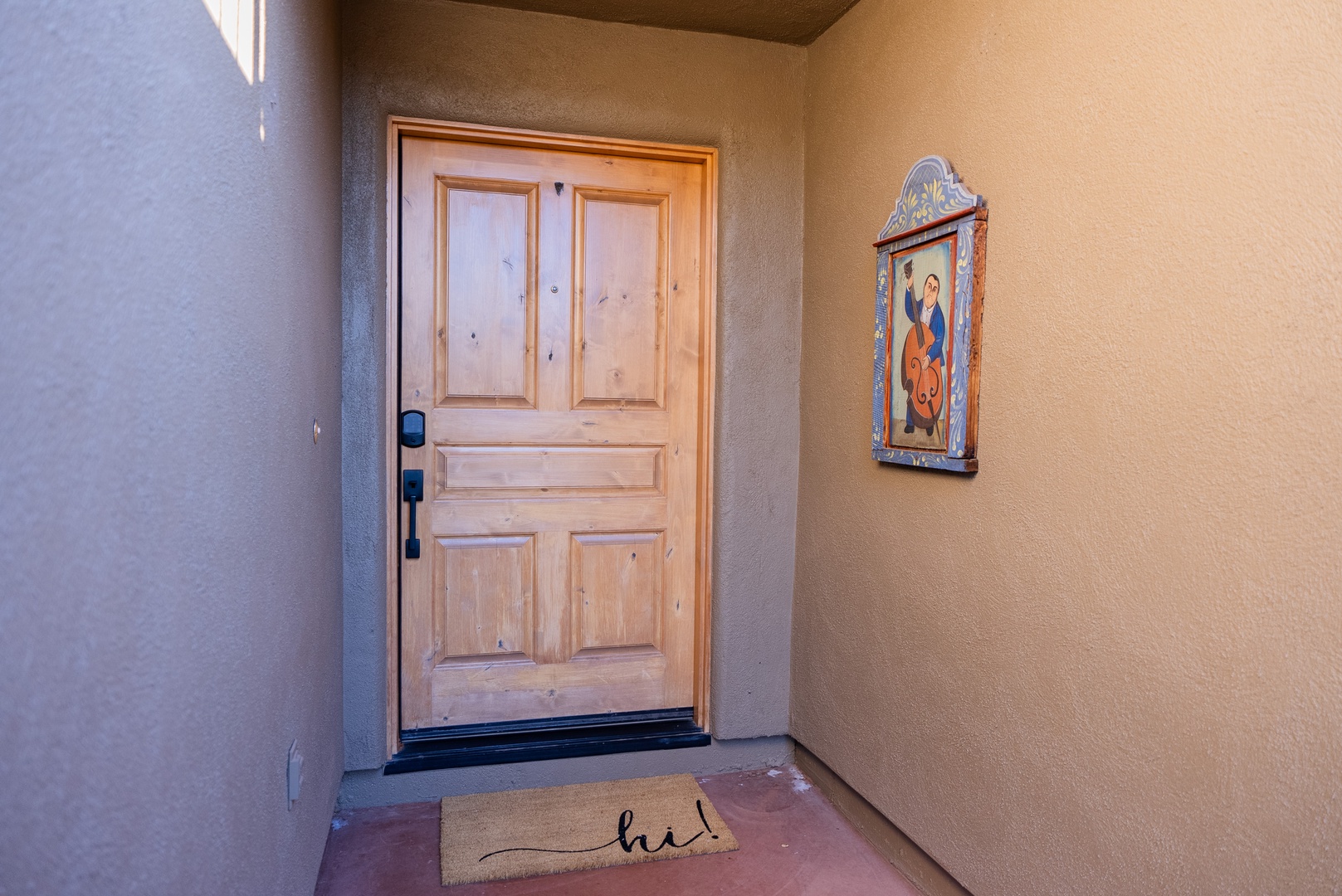 A warm welcome awaits at your front door