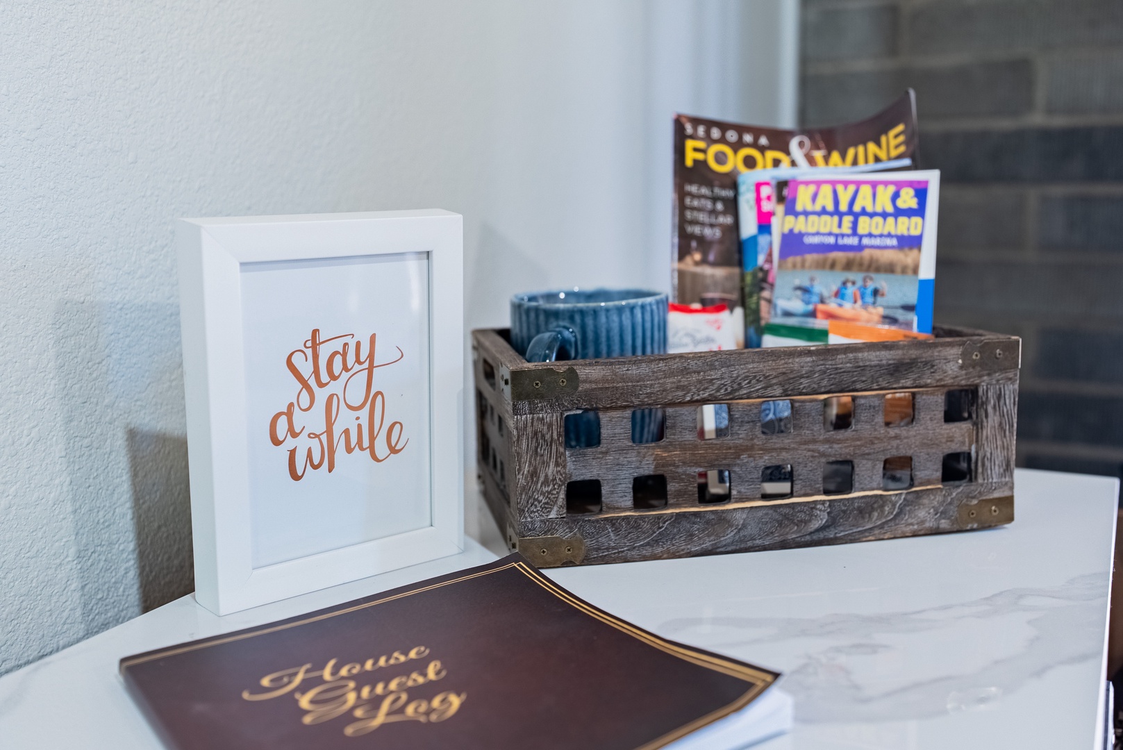 Welcome area features local information, home information and a guest book